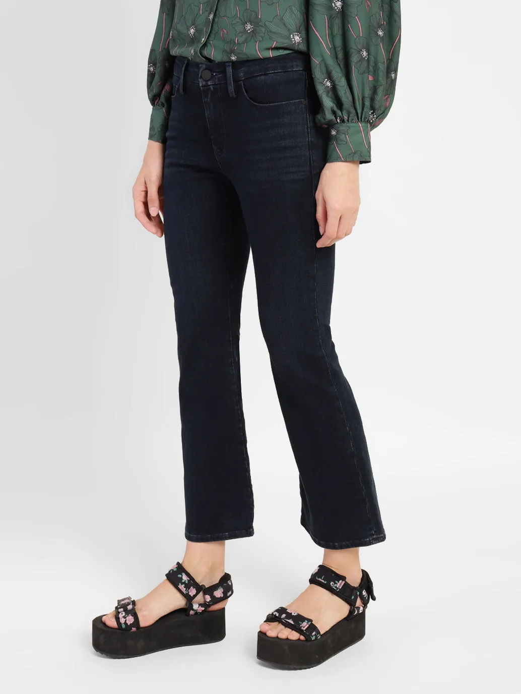 Women's 715 Blue Bootcut Fit Mid Rise Jeans