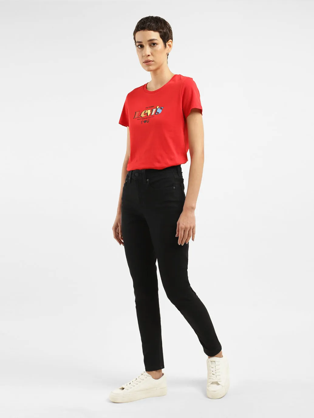 Women's 721 Black Skinny Fit High Rise Jeans