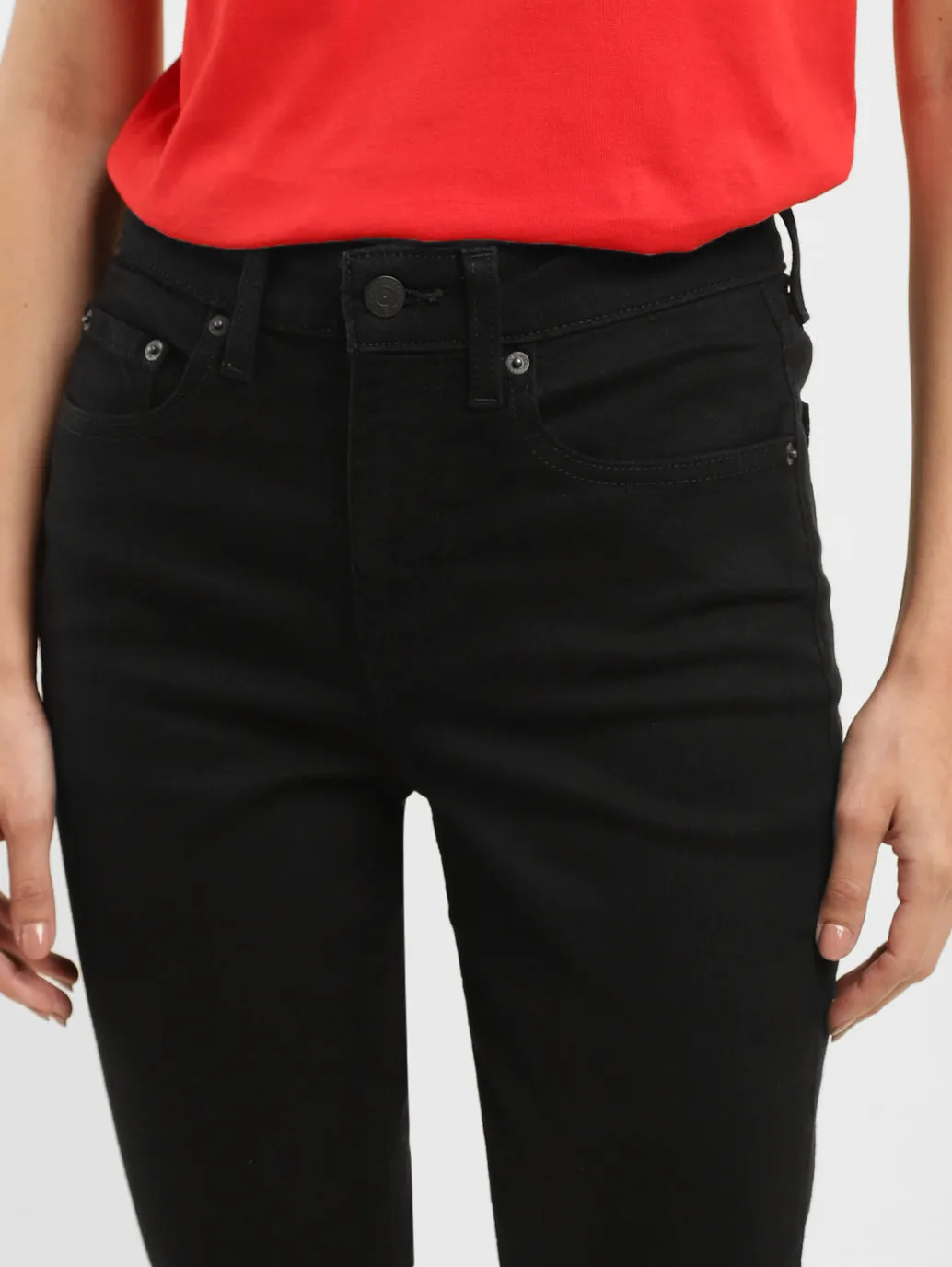 Women's 721 Black Skinny Fit High Rise Jeans