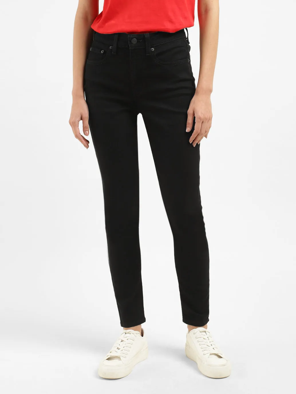Women's 721 Black Skinny Fit High Rise Jeans