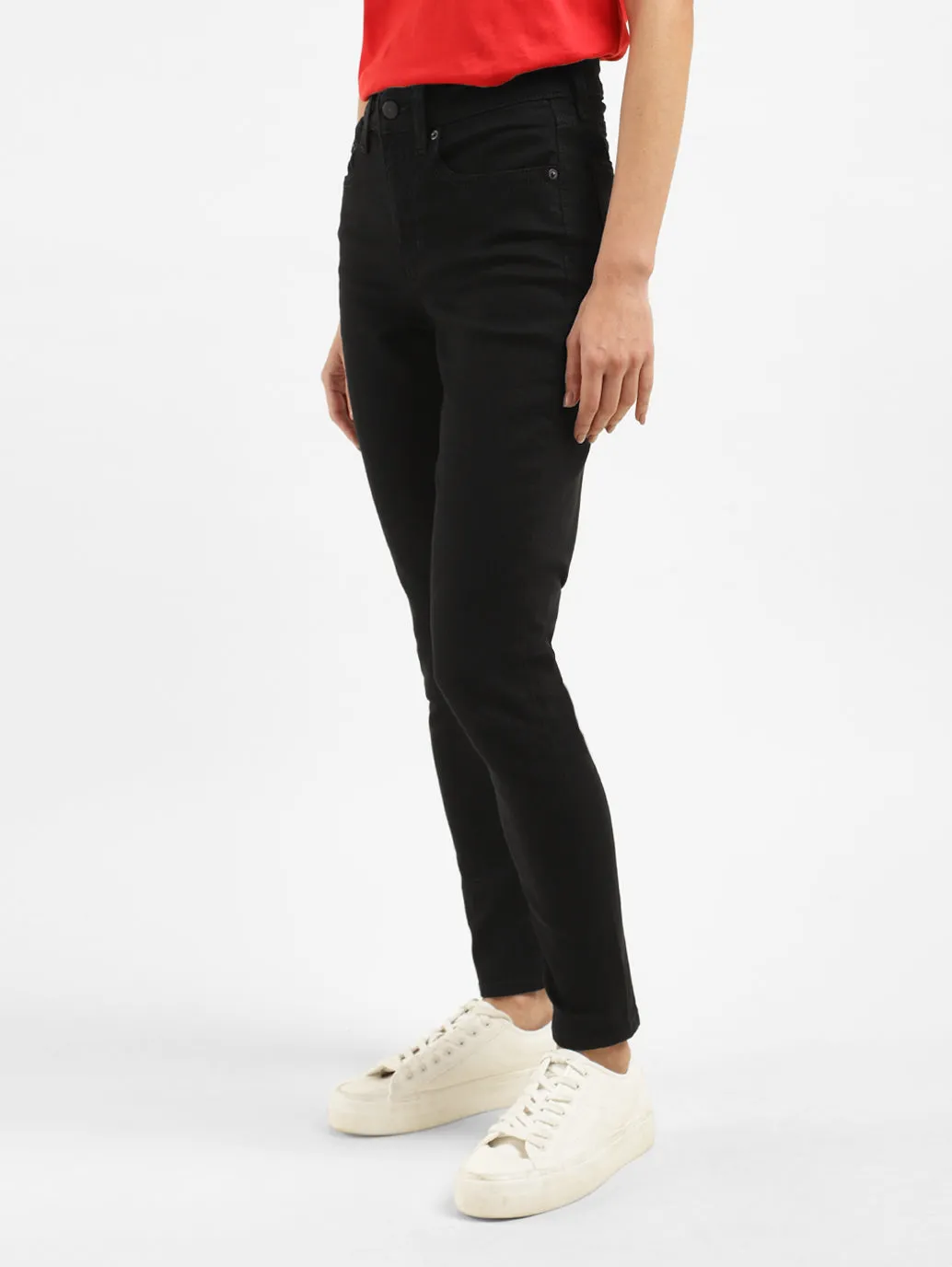 Women's 721 Black Skinny Fit High Rise Jeans