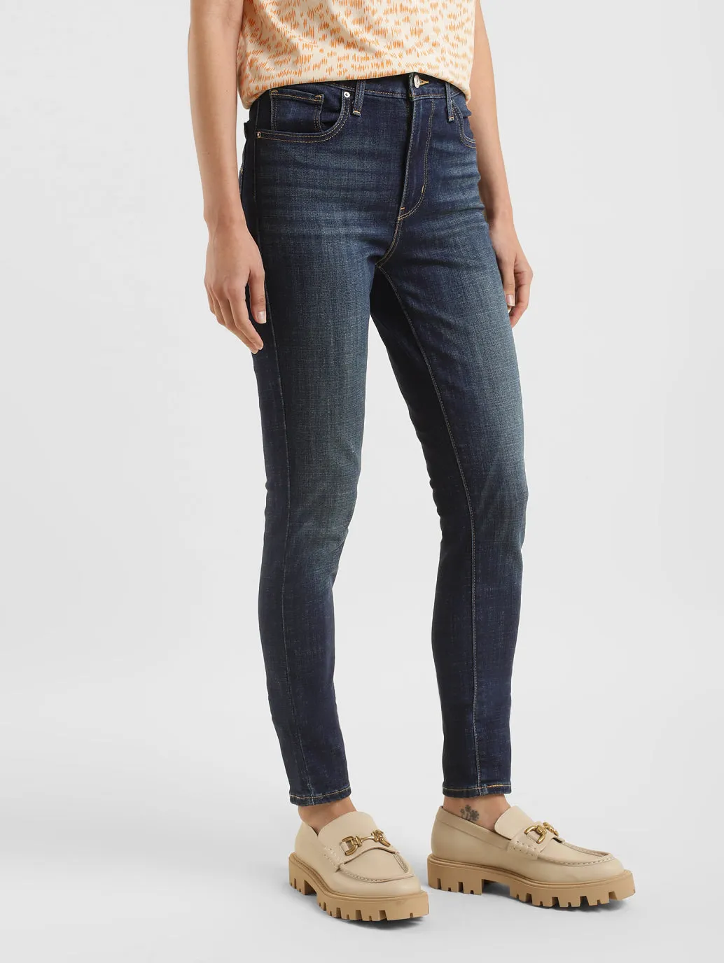 Women's 721 Blue Skinny Fit High Rise Jeans
