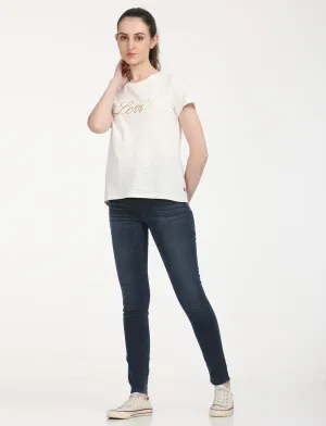 Women's 721 Navy Blue Skinny Fit High Rise Jeans