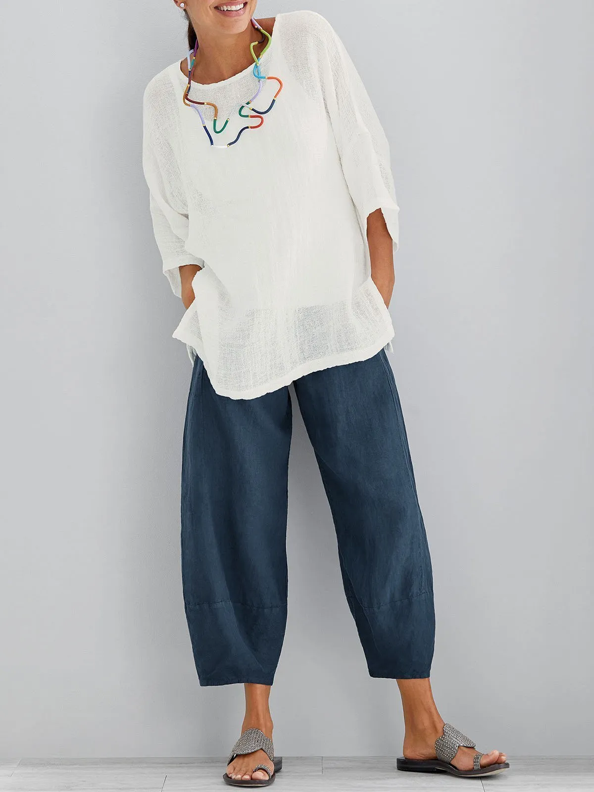 Women's Casual Loose Cotton Linen Pants