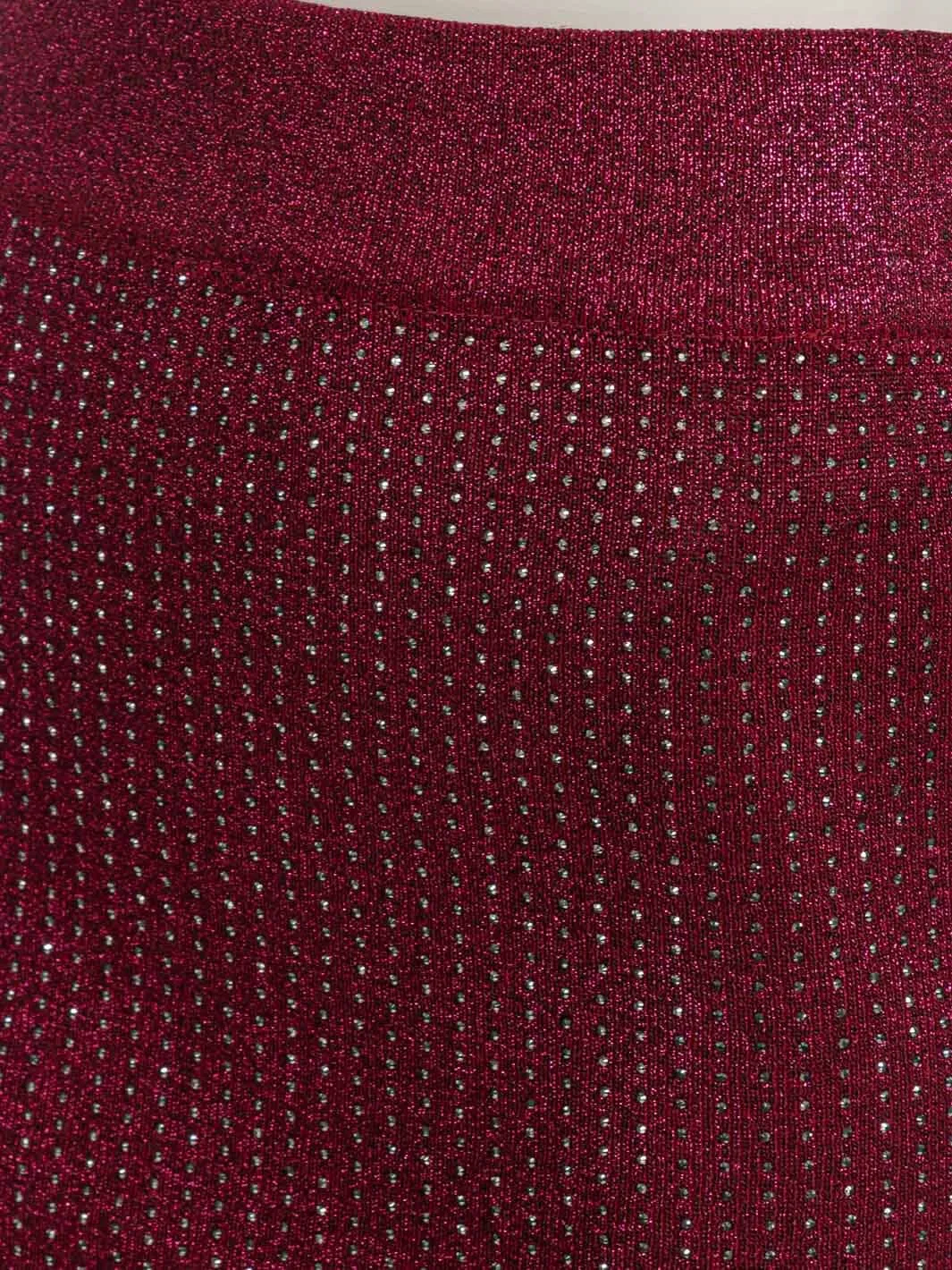 WOMEN'S ELASTIC WAIST STUDS FRONT DETAILED PENCIL MIDI SKIRT