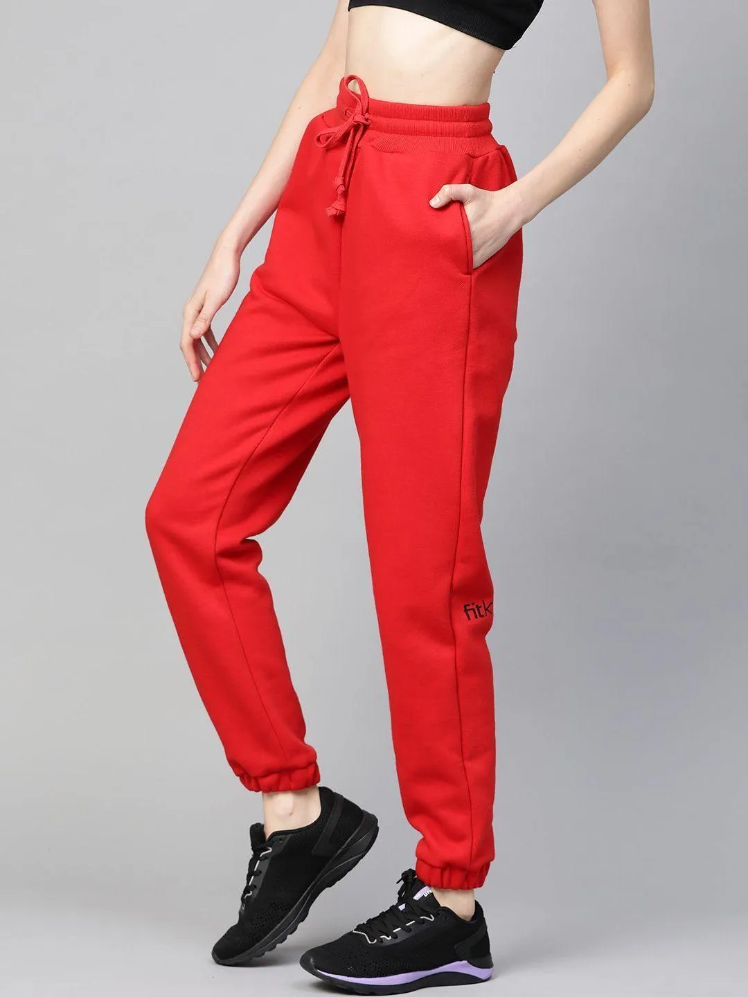 Women's Fleece winter red Jogger