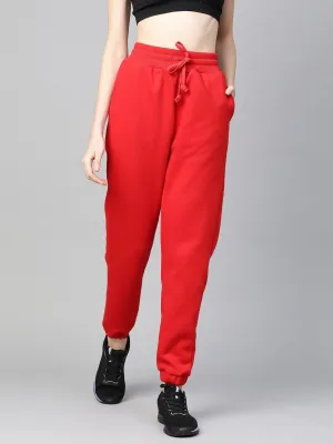 Women's Fleece winter red Jogger
