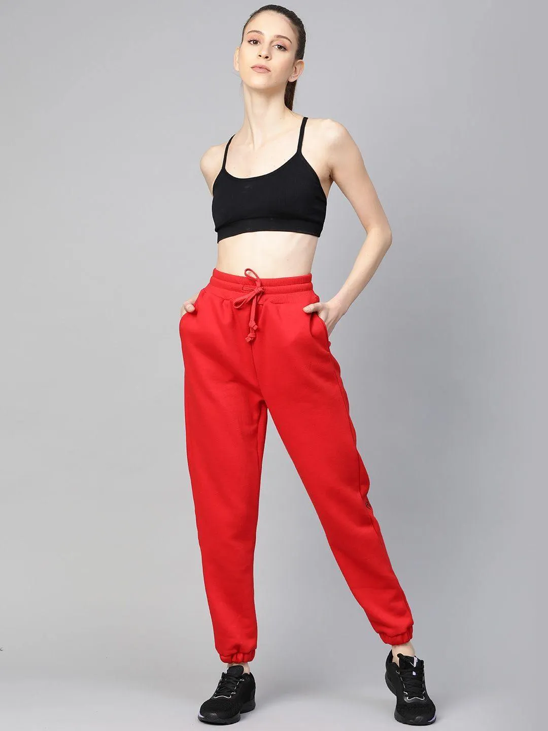 Women's Fleece winter red Jogger