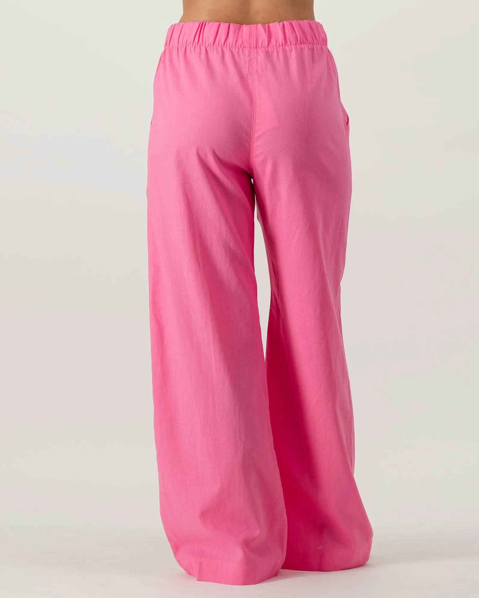 Womens Linen Pants - Pink