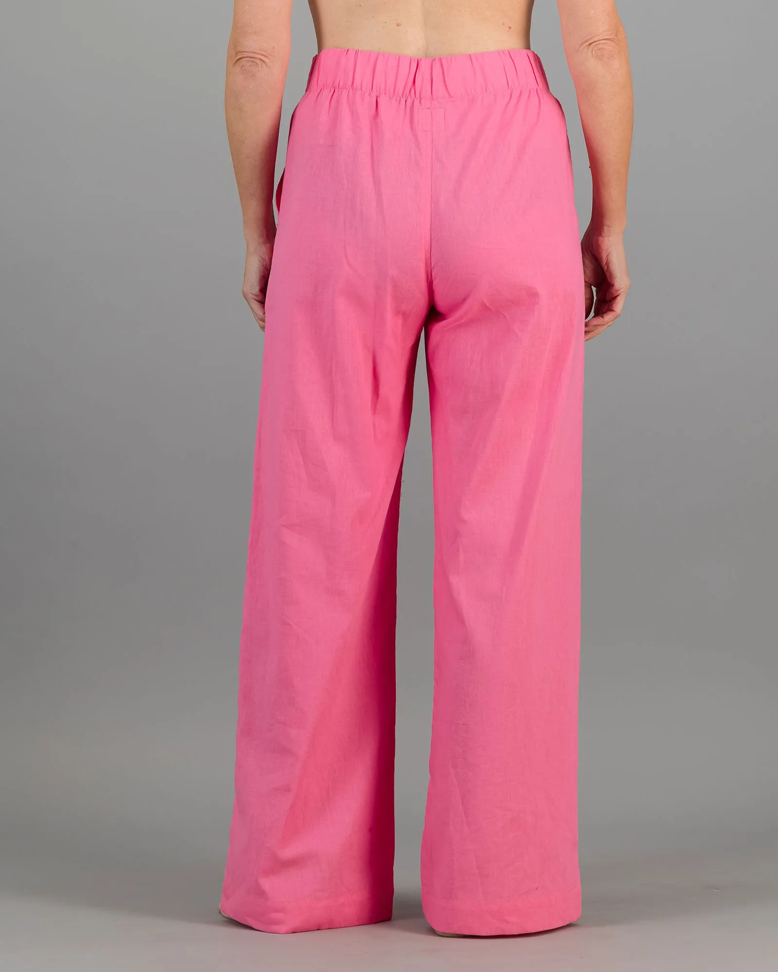 Womens Linen Pants - Pink
