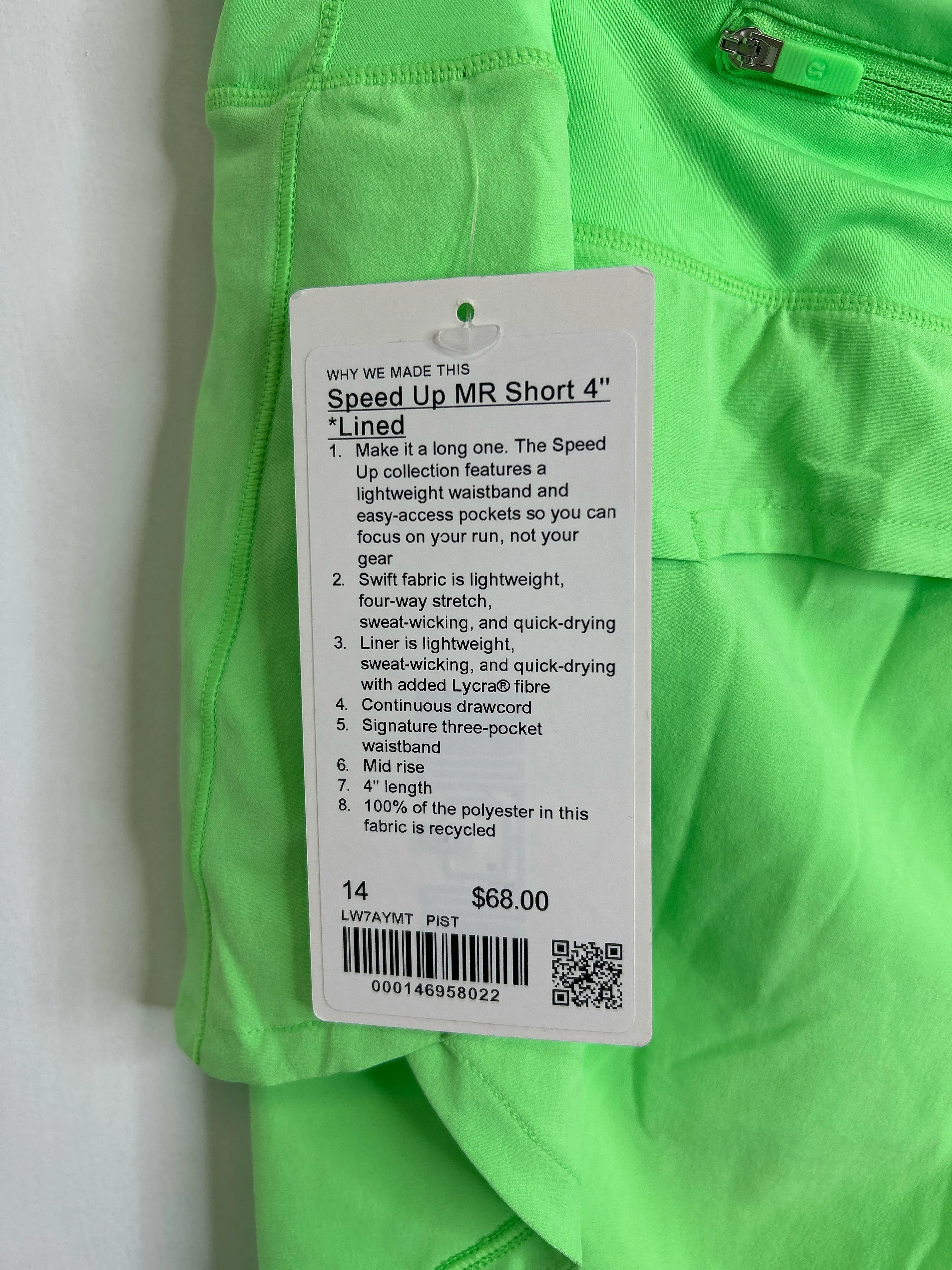 Womens Size 14 Misses Green lululemon NWT Athletic Shorts