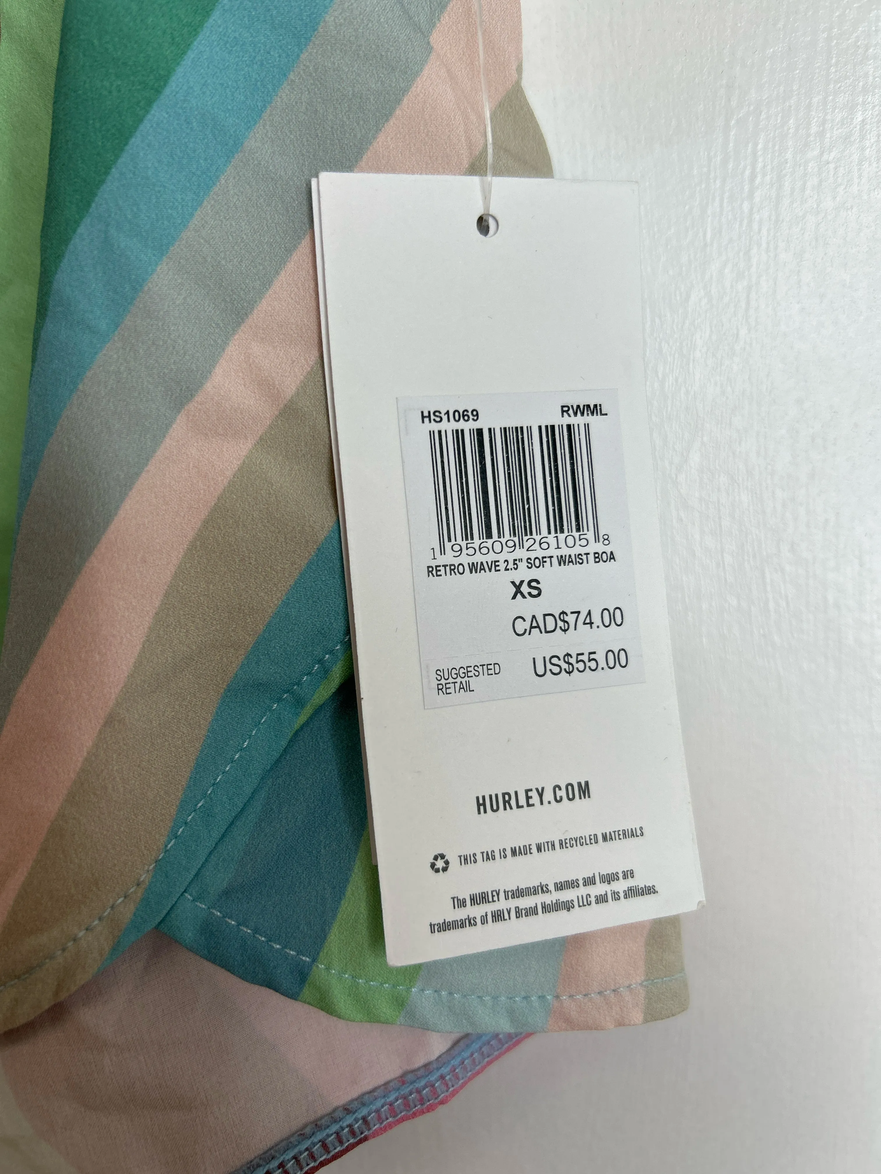 Womens Size XSm Misses Green Hurley NWT Athletic Shorts