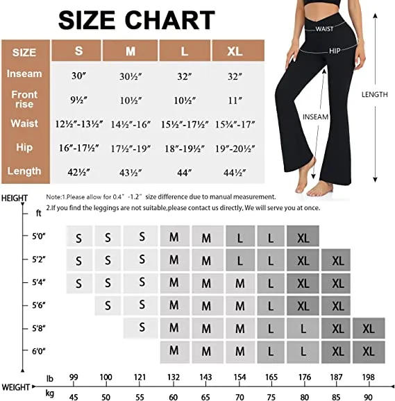Women's V Crossover Flare Leggings Brown