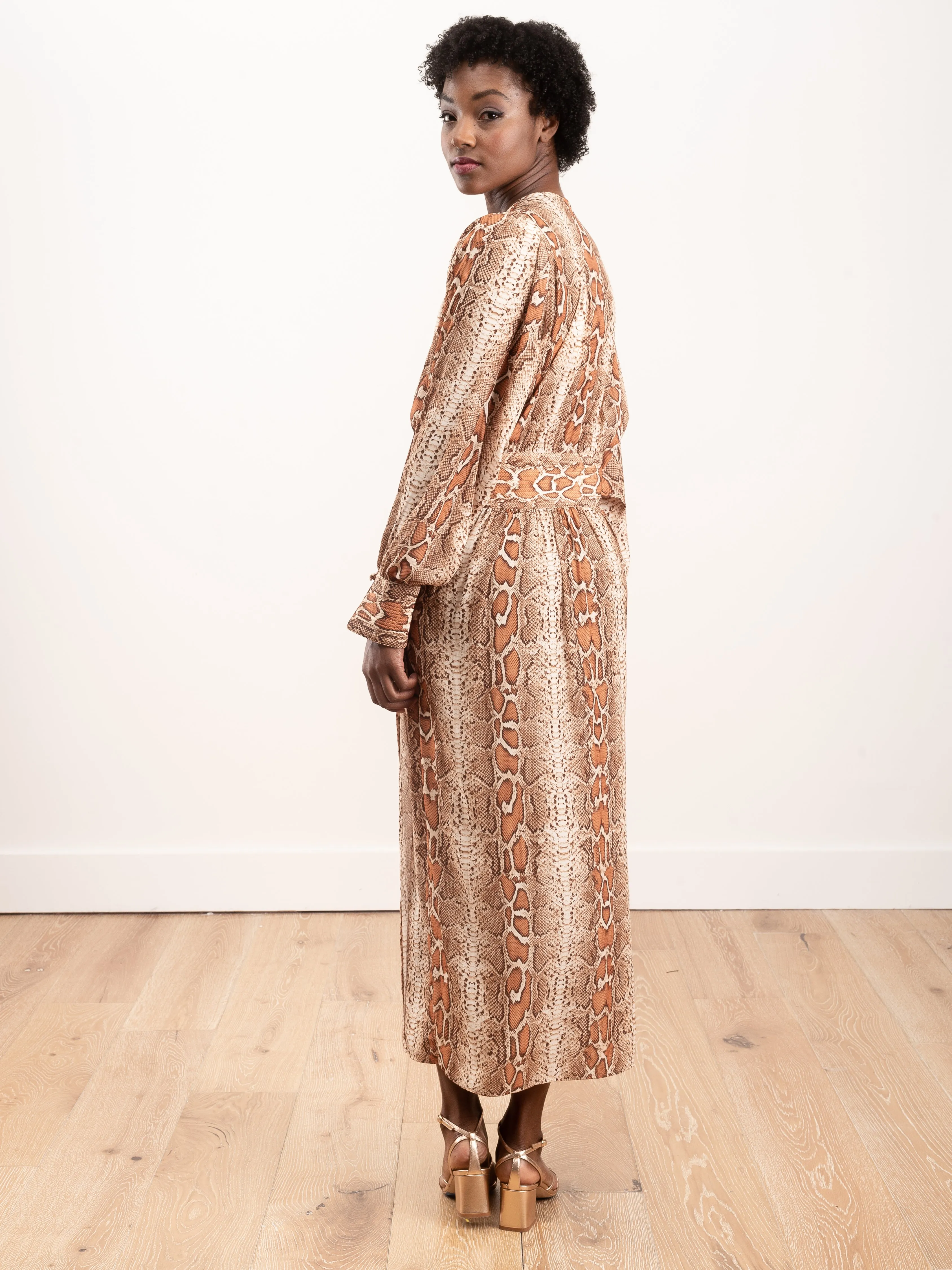 wrap dress - desert snake