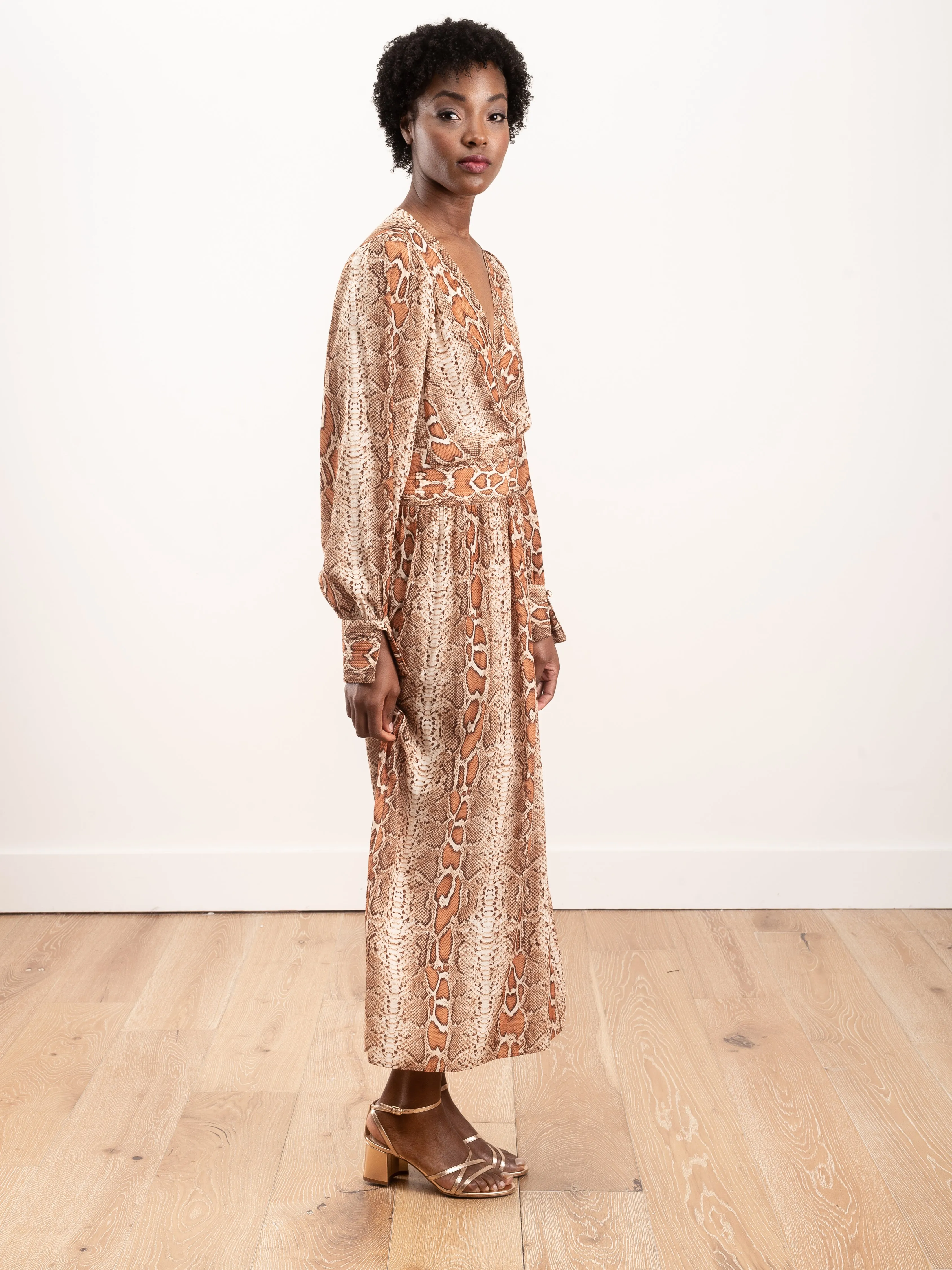 wrap dress - desert snake