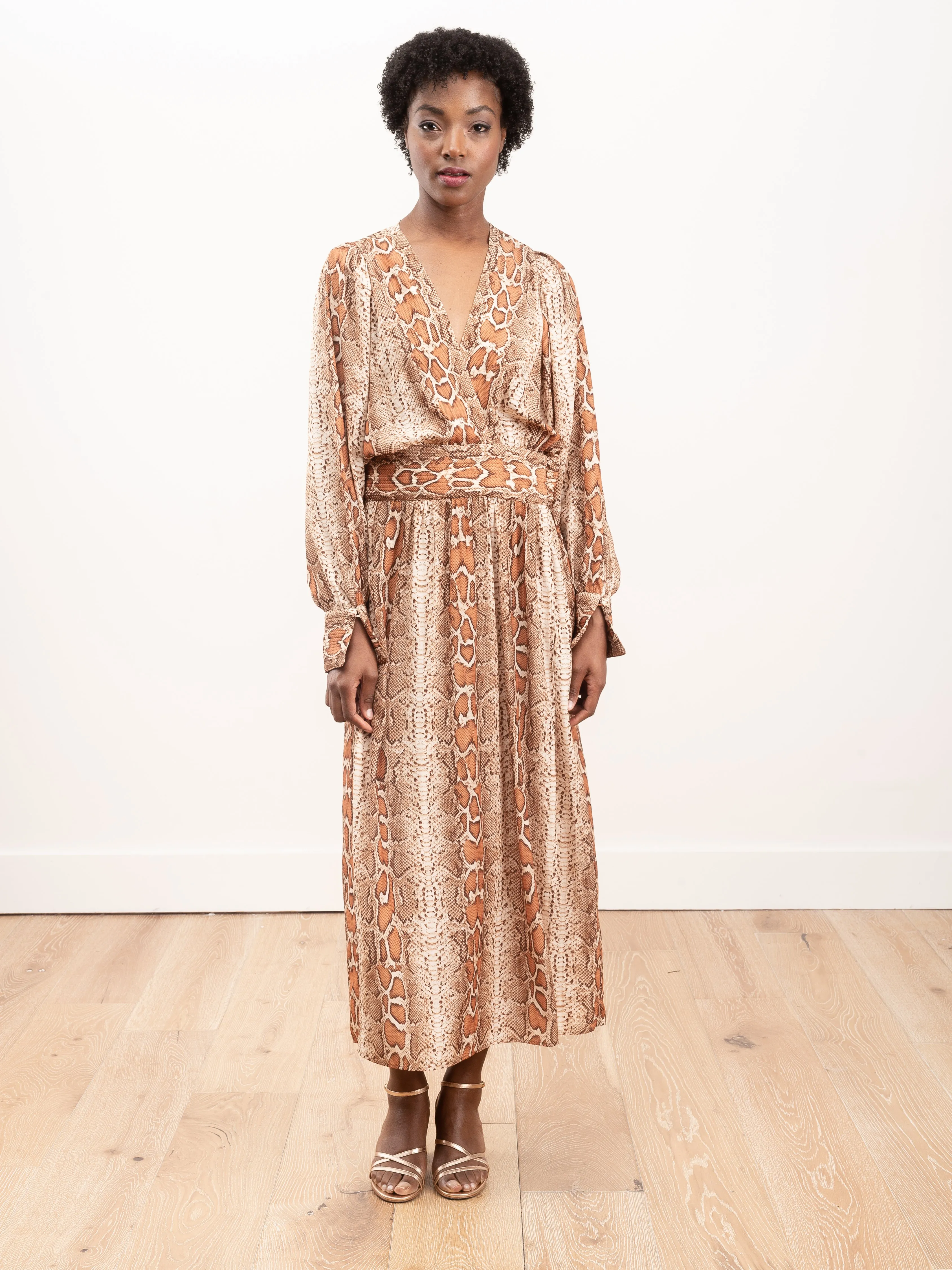 wrap dress - desert snake