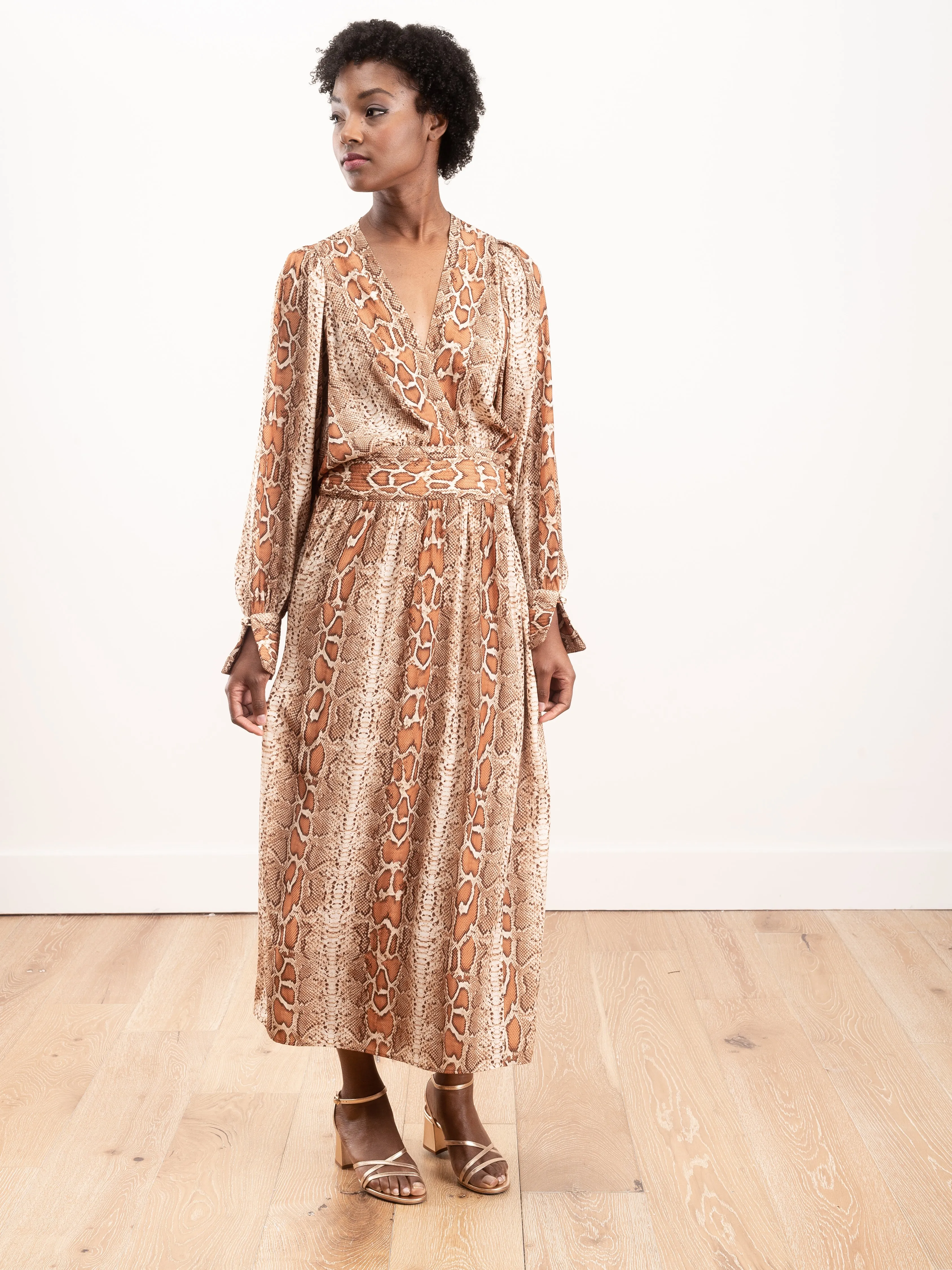 wrap dress - desert snake