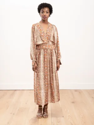 wrap dress - desert snake