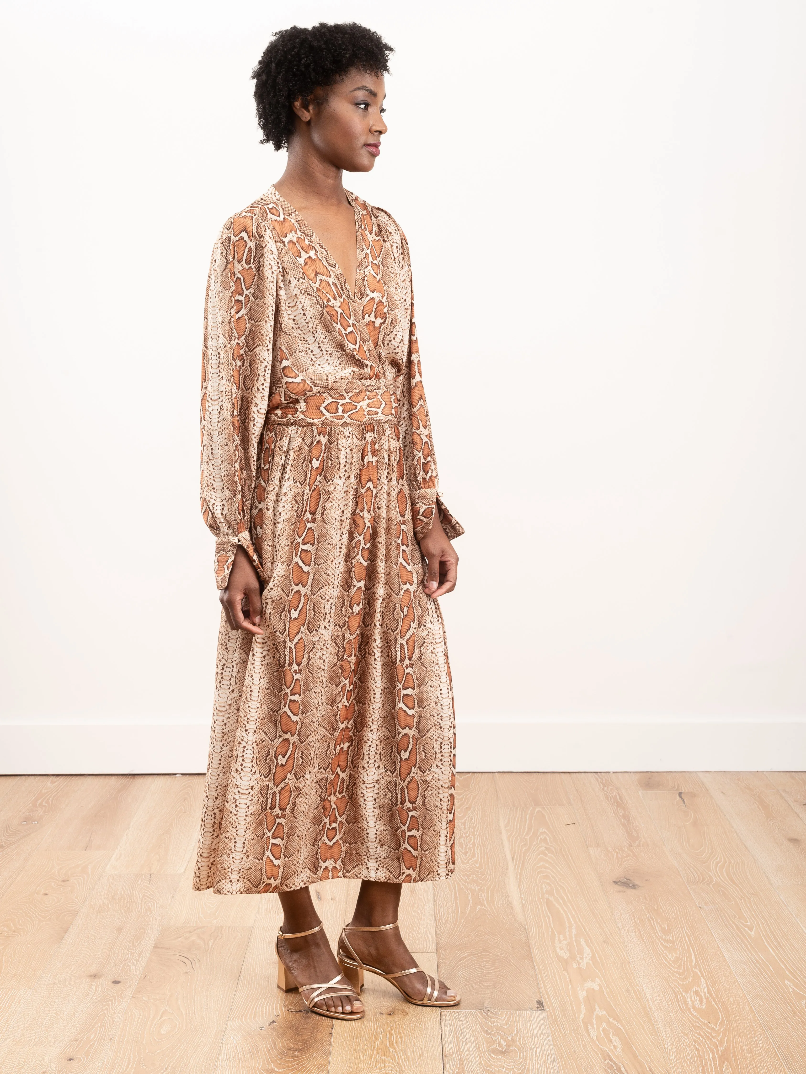 wrap dress - desert snake
