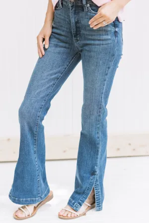 X Judy Blue Tummy Control Hi Waisted Split Jean