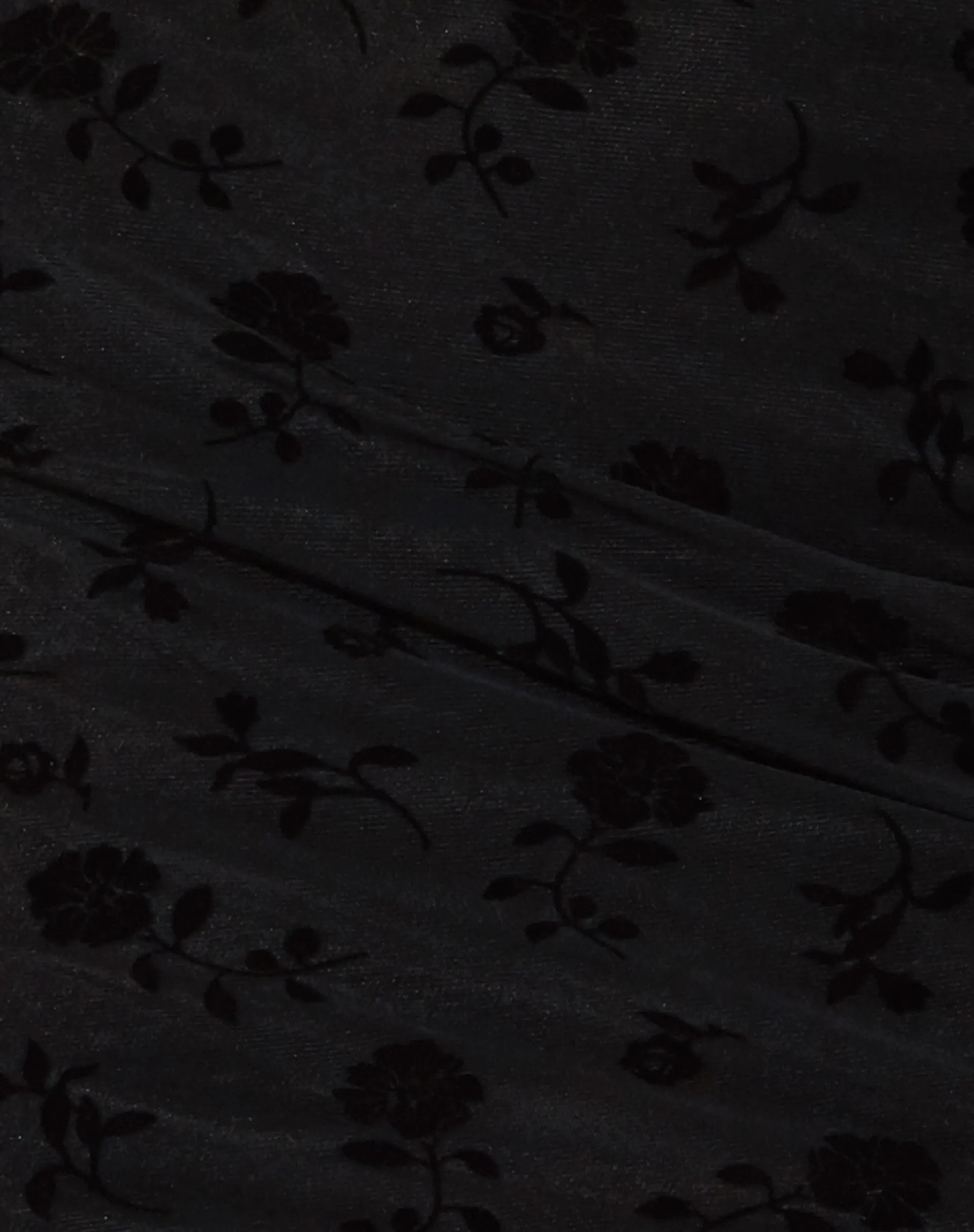 Yala Mini Dress in Black Floral Flock