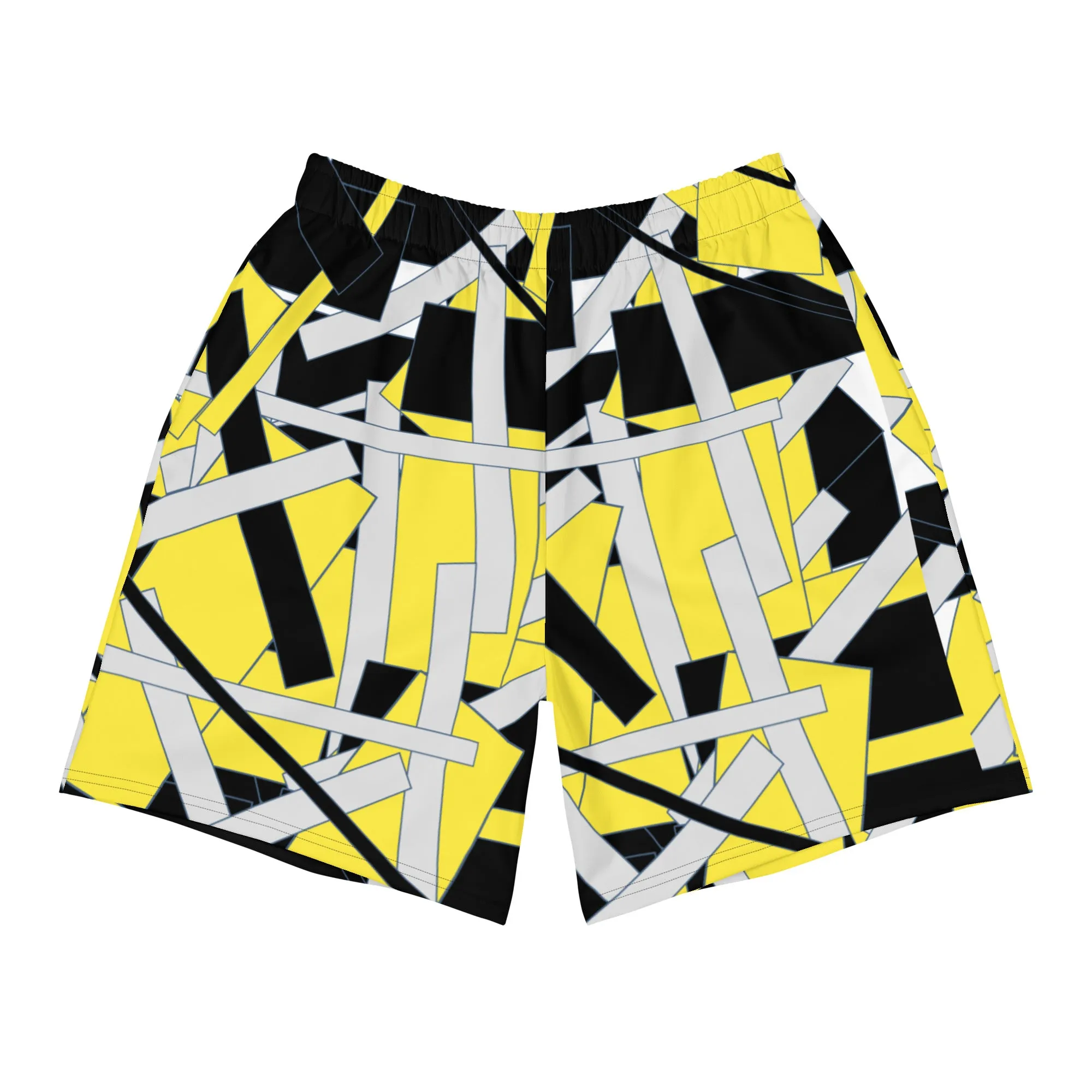 Yellow Geometric Men's Athletic Shorts