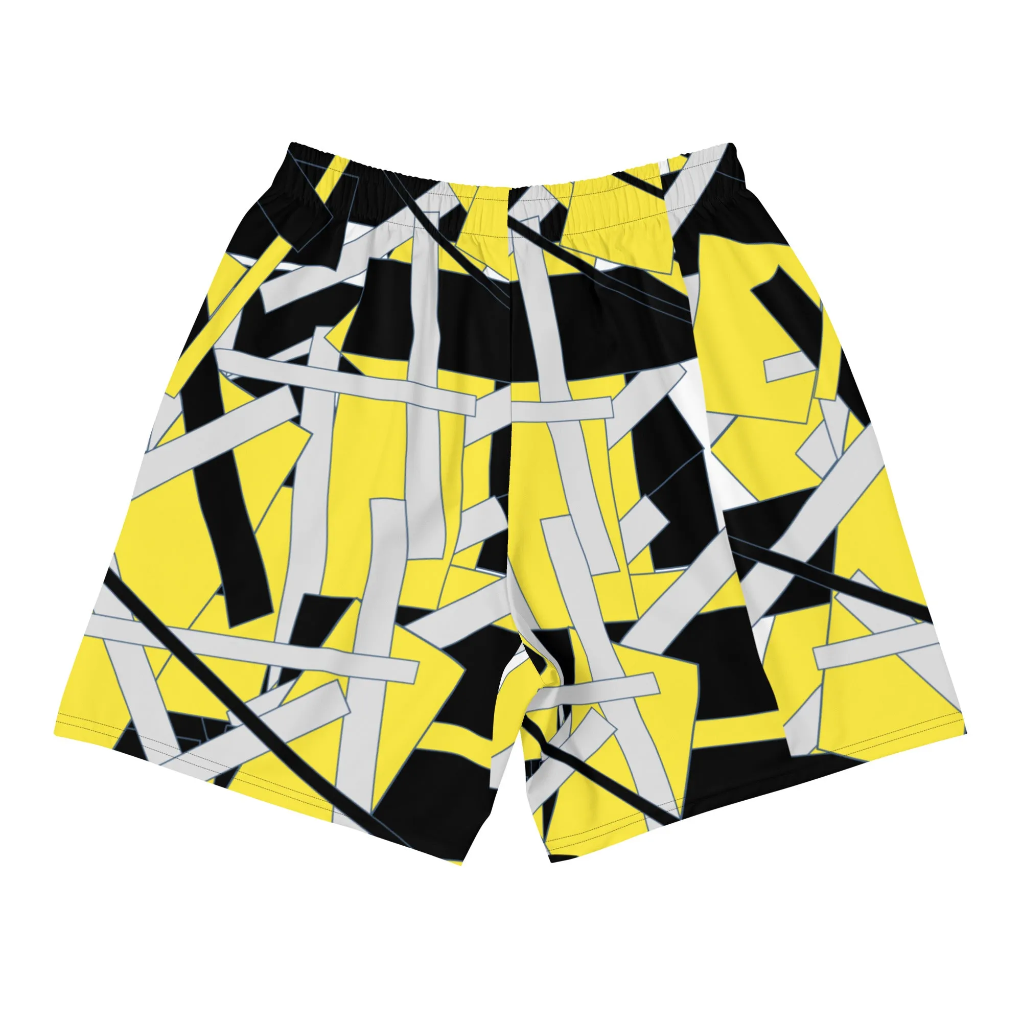 Yellow Geometric Men's Athletic Shorts