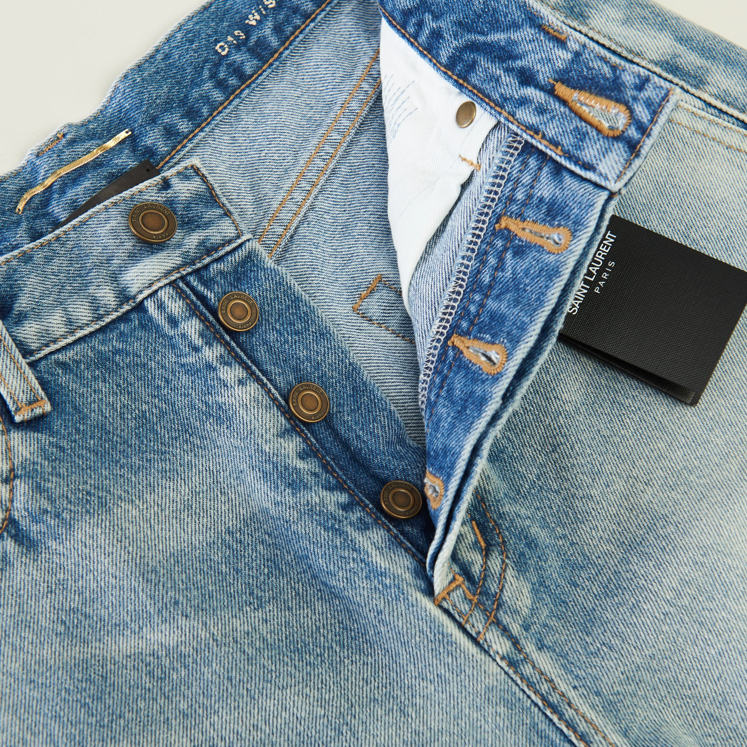 YSL High Waist - Slim Fit Jeans In Santa Monica Blue Denim