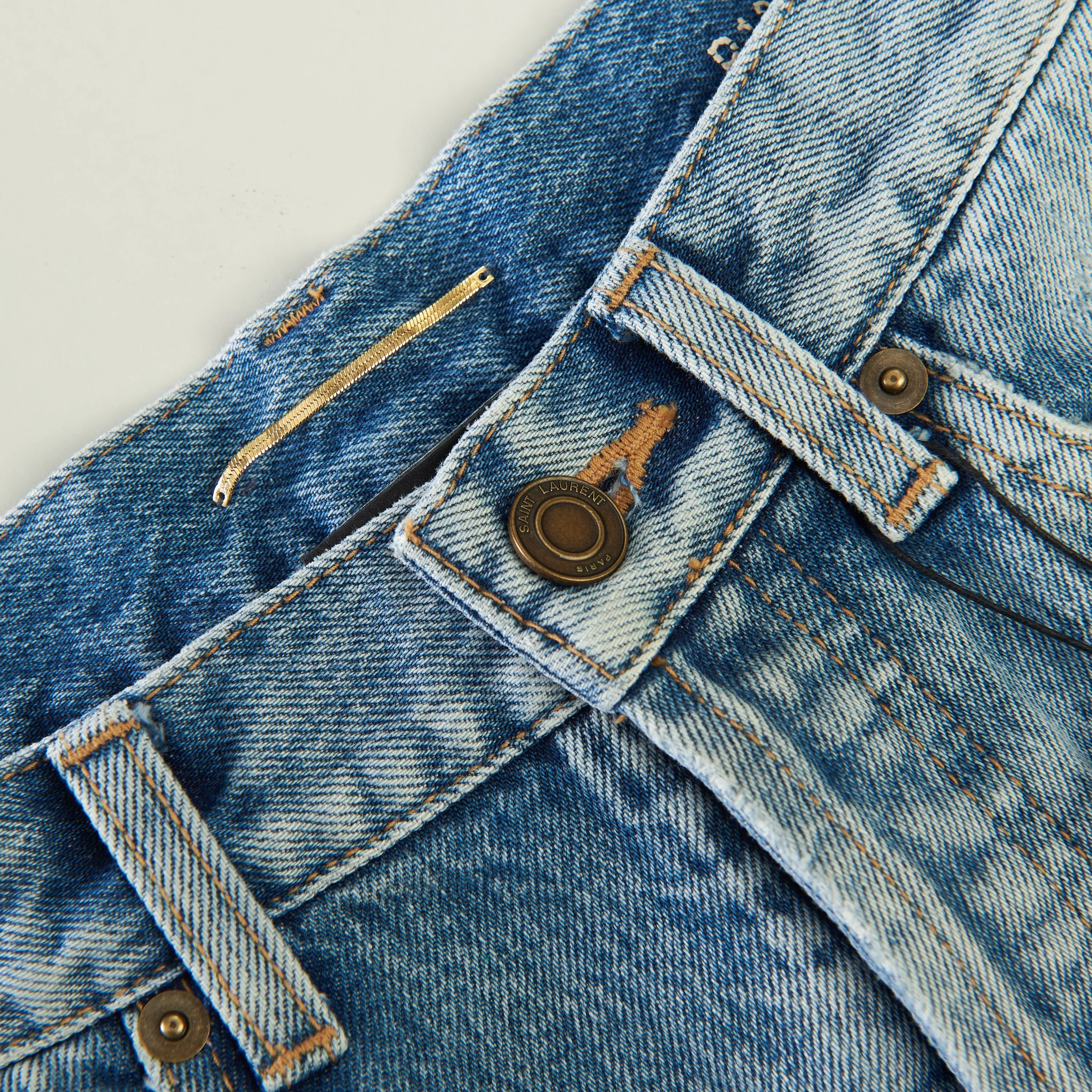 YSL High Waist - Slim Fit Jeans In Santa Monica Blue Denim