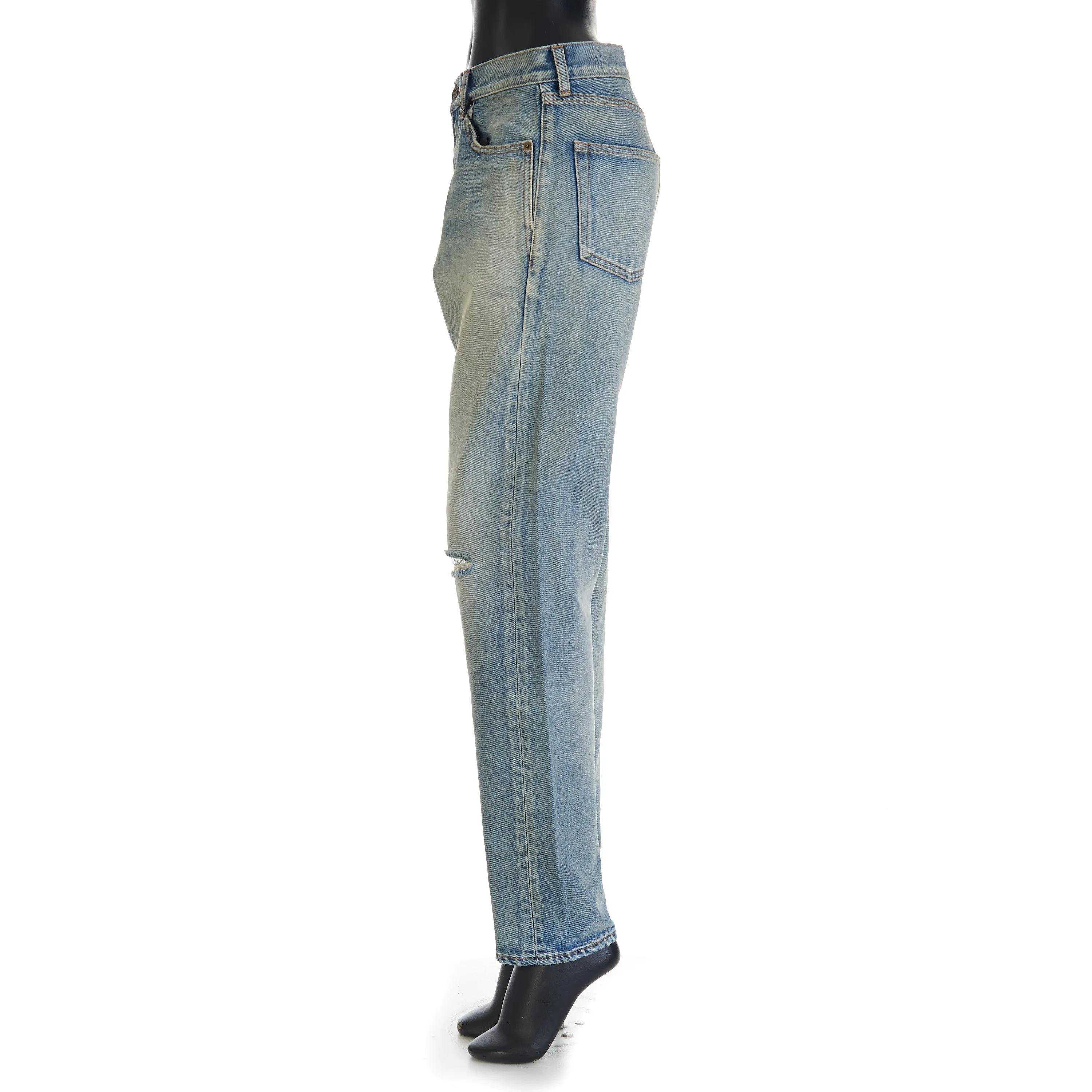 YSL High Waist - Slim Fit Jeans In Santa Monica Blue Denim