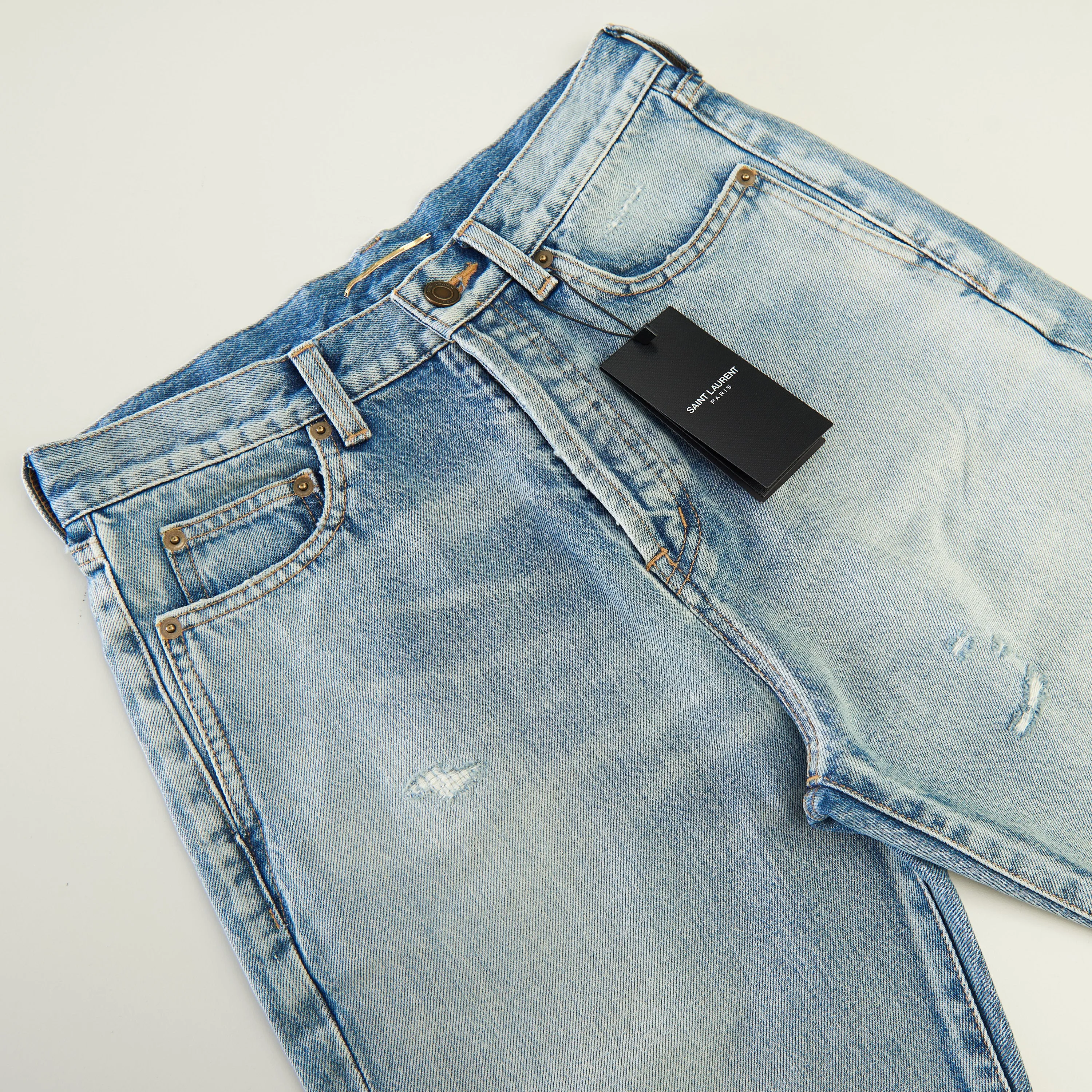 YSL High Waist - Slim Fit Jeans In Santa Monica Blue Denim