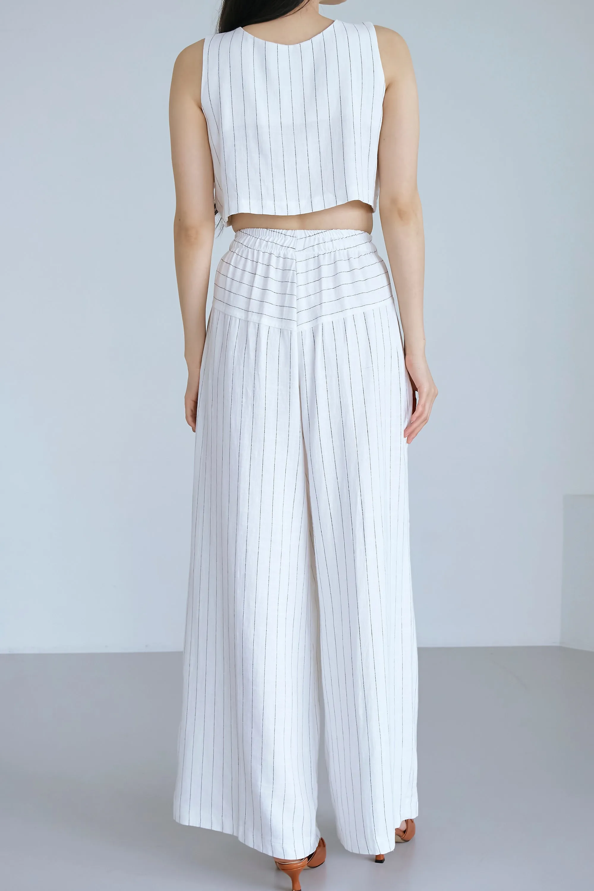 Yve Striped Linen Pants