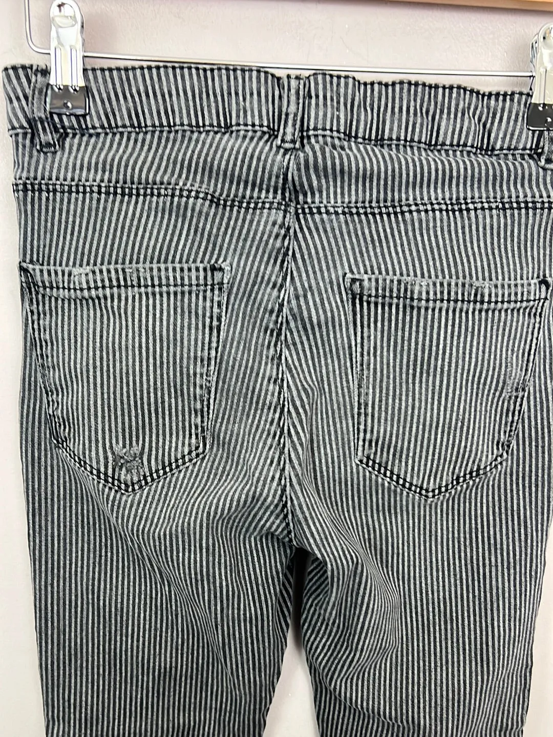 Zara Black striped jeans 13-14y