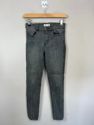 Zara Black striped jeans 13-14y
